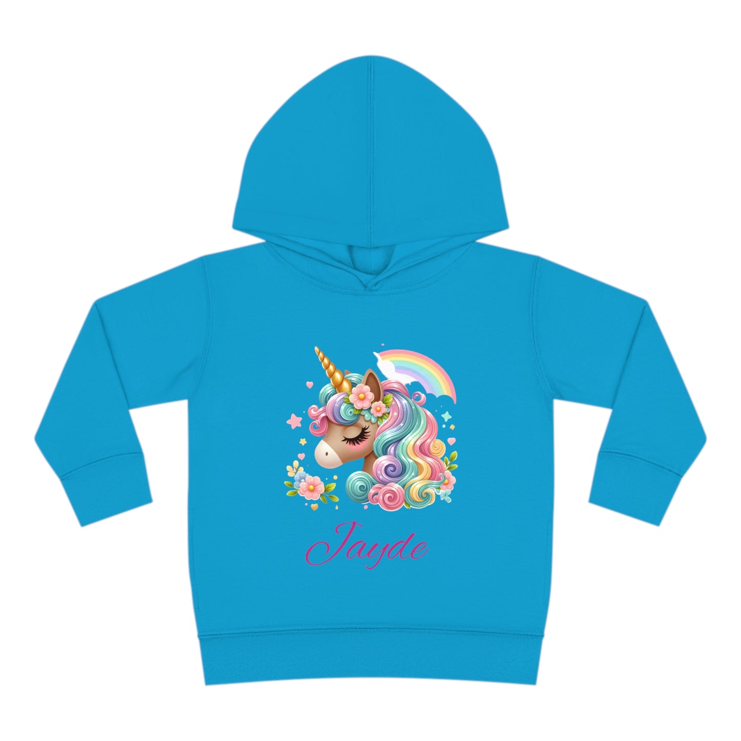 Jayde's Unicorn Toddler Pullover Fleece Hoodie