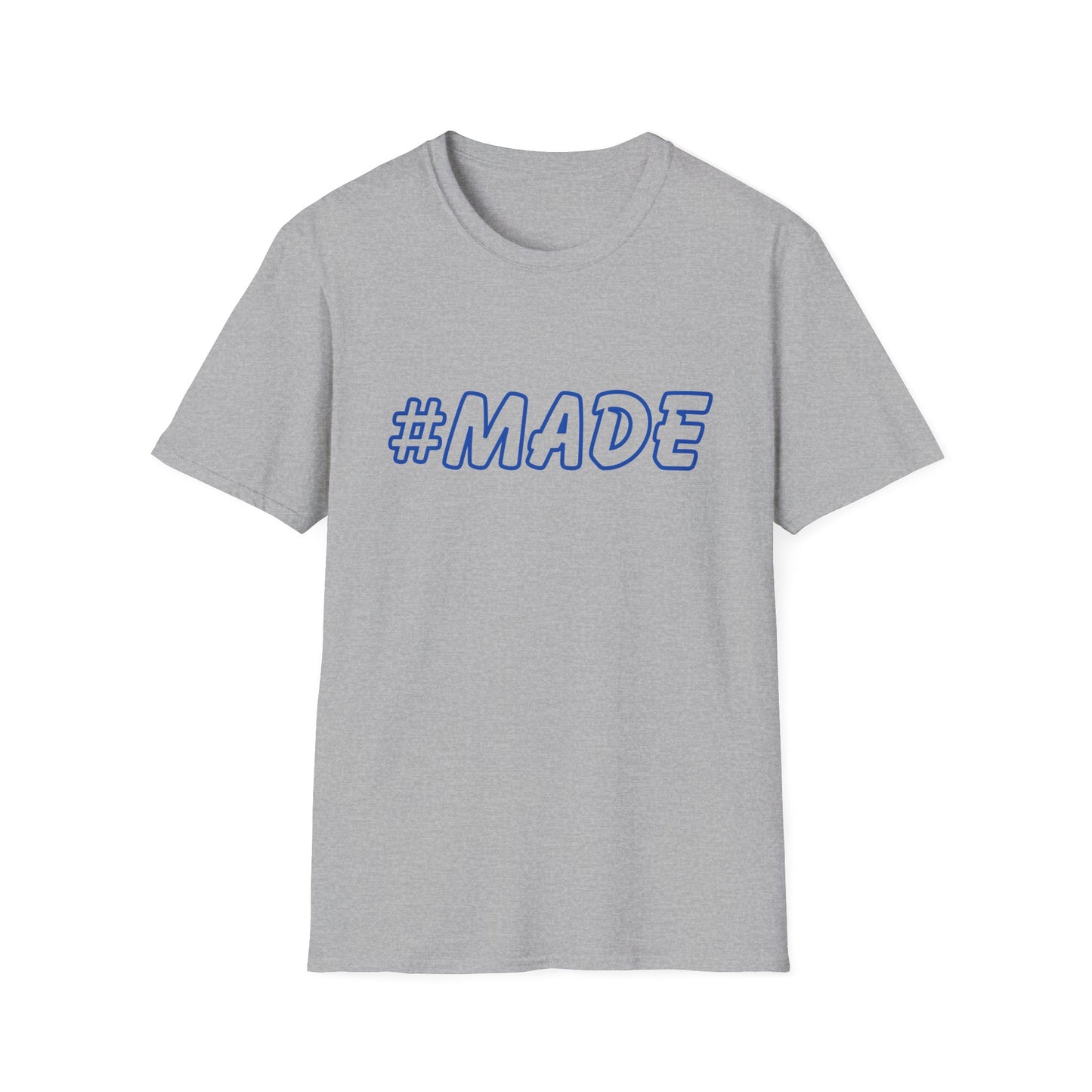 #MADE Blue Outline Unisex Softstyle T-Shirt