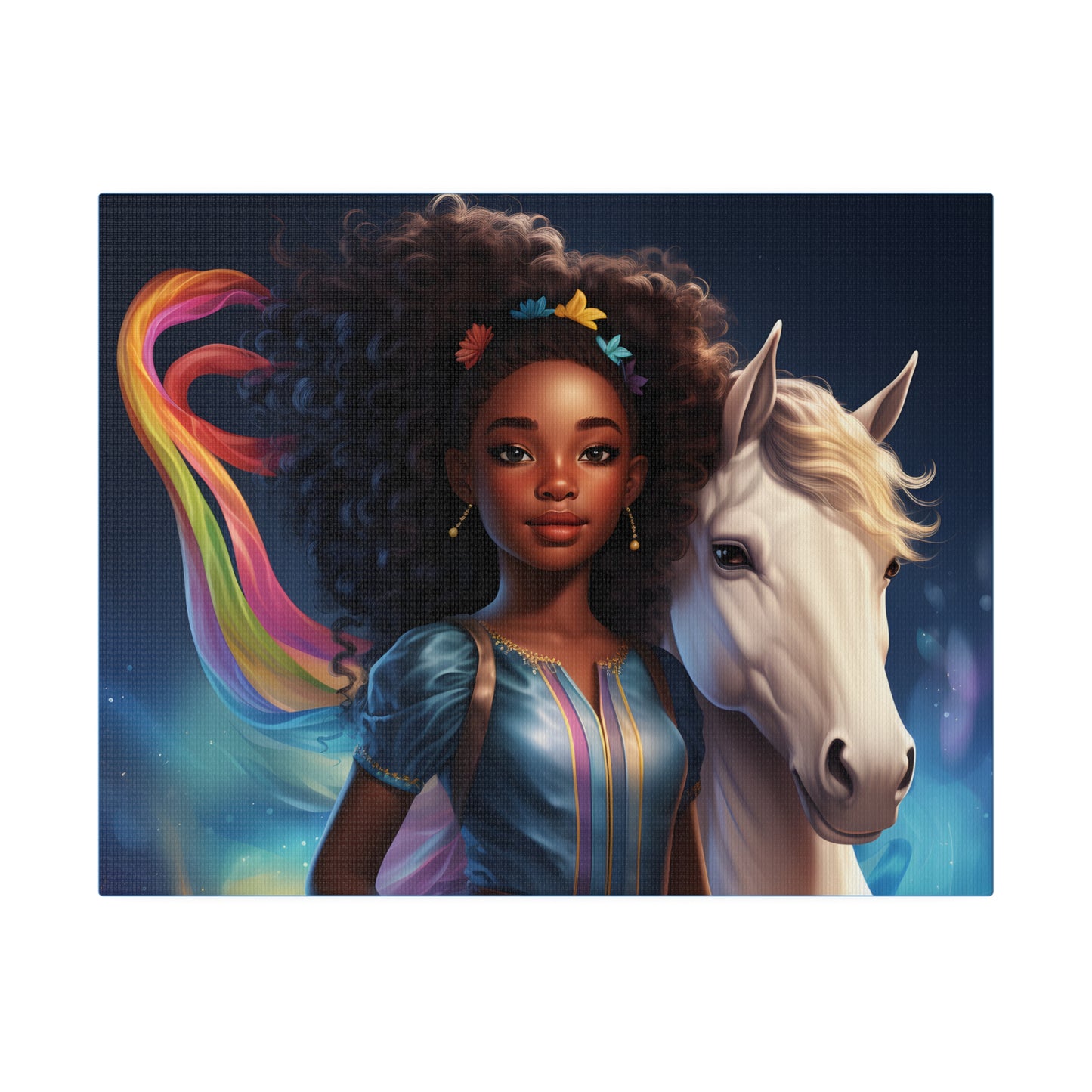 Rainbow Girl Matte Canvas, Stretched, 0.75"