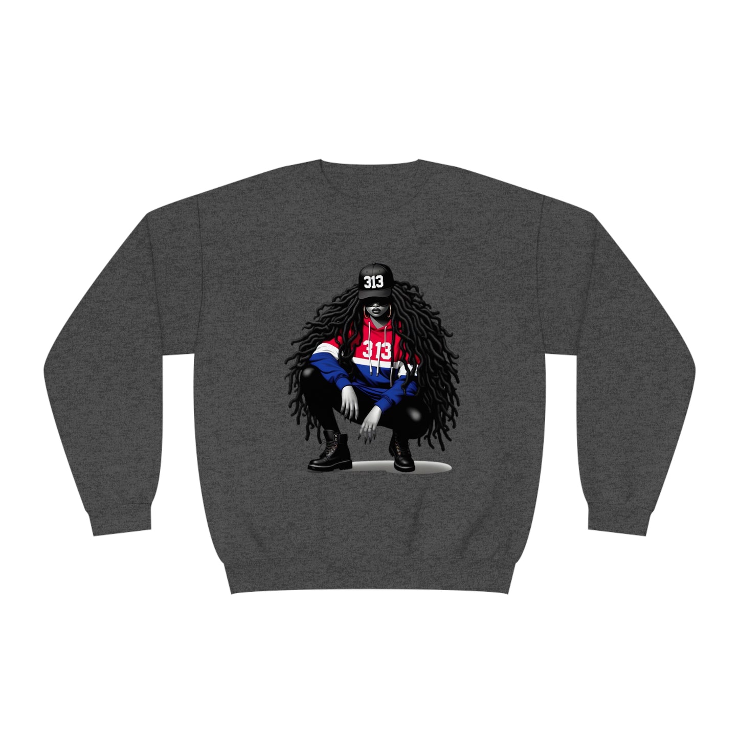 Detroit Basketball Colors Unisex NuBlend® Crewneck Sweatshirt