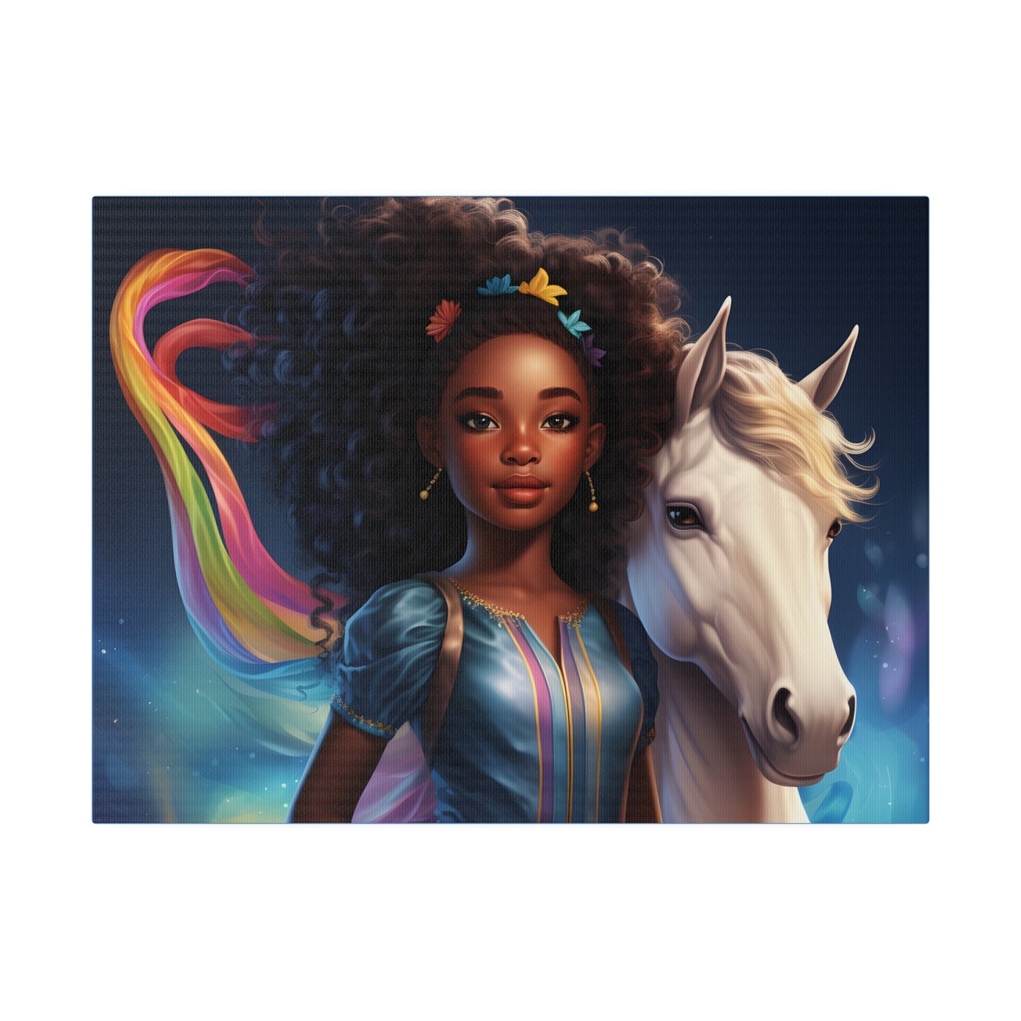 Rainbow Girl Matte Canvas, Stretched, 0.75"