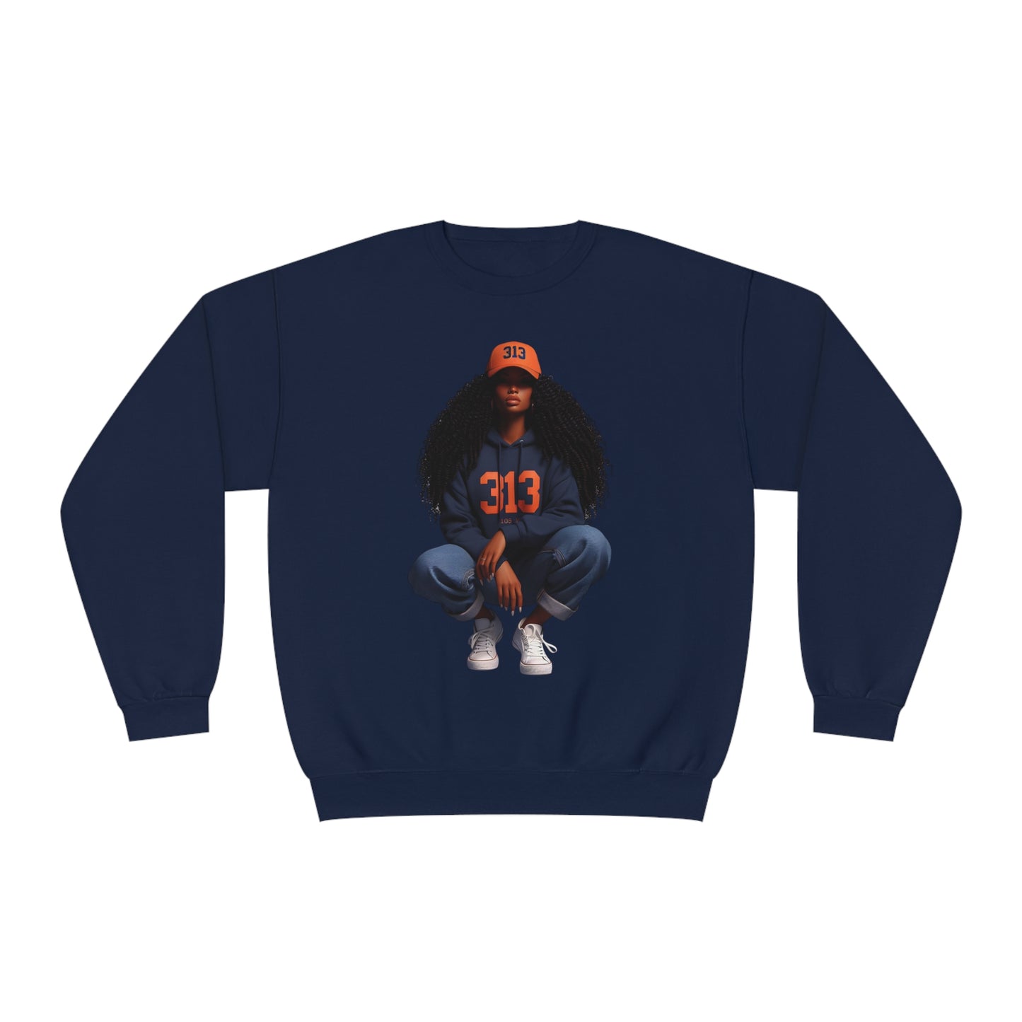 313 Orange Cap Unisex NuBlend® Crewneck Sweatshirt