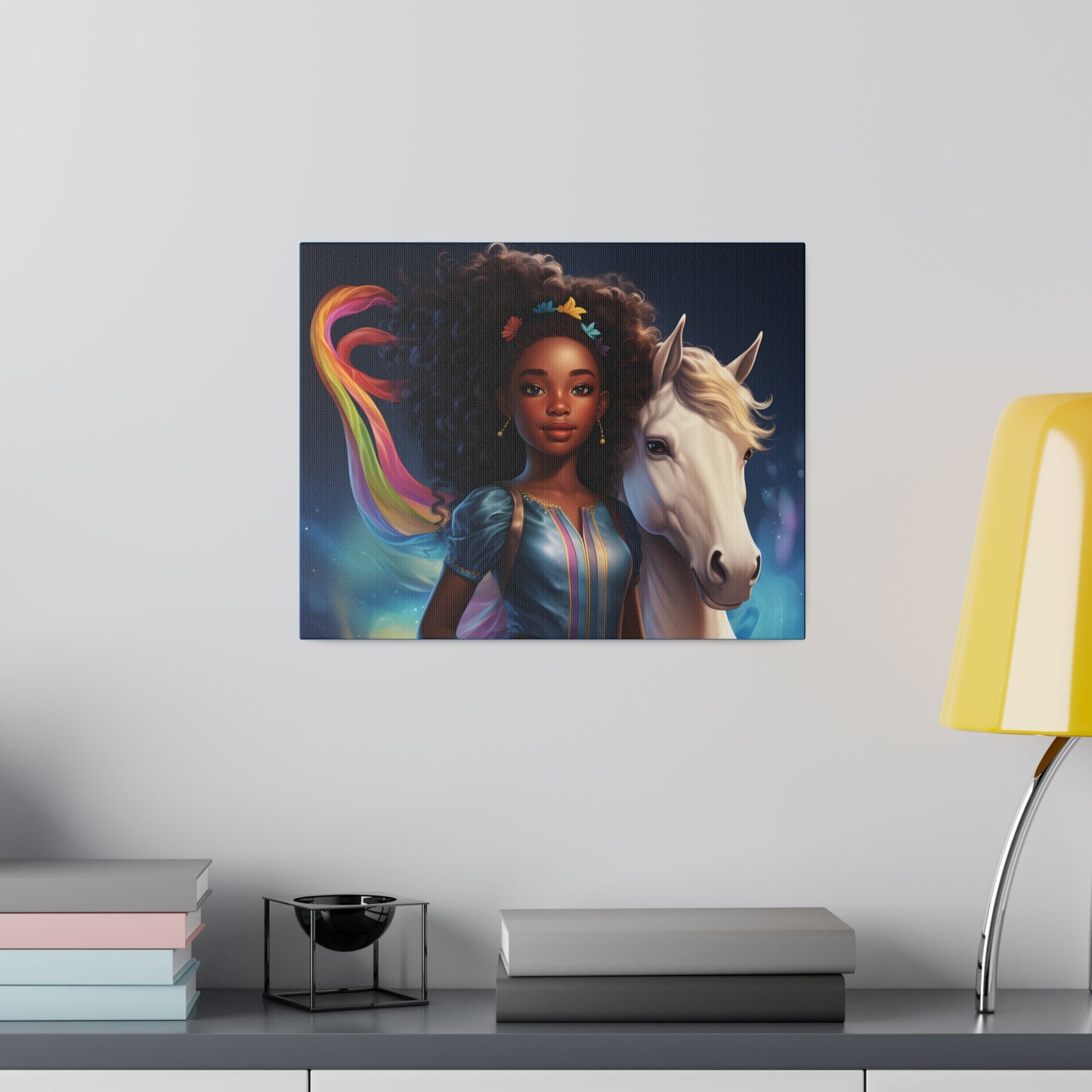 Rainbow Girl Matte Canvas, Stretched, 0.75"