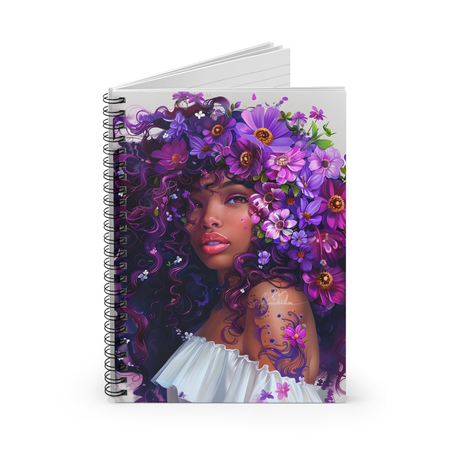 Purple Beauty Spiral Notebook - Ruled Line