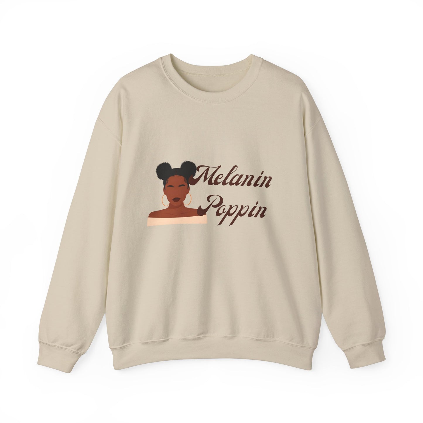 Melanin Poppin Lady Unisex Heavy Blend™ Crewneck Sweatshirt