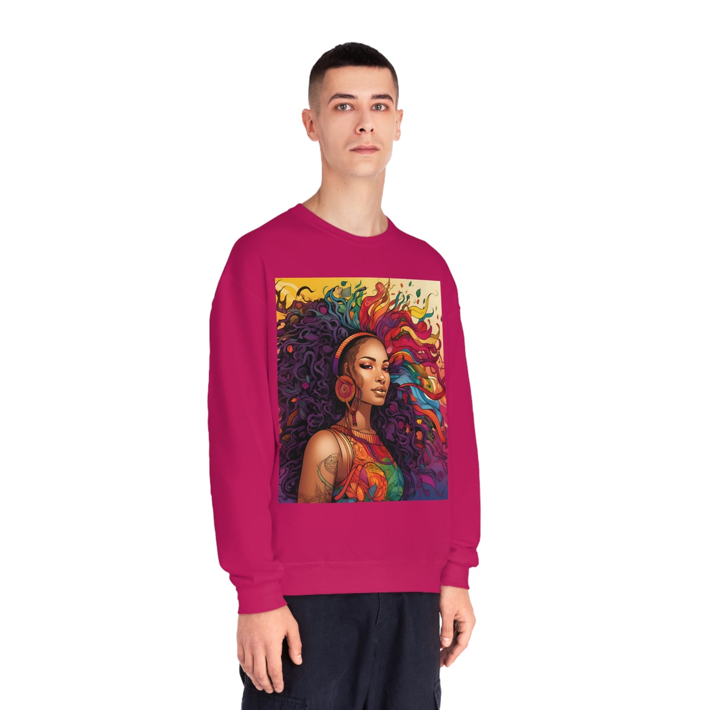 BGM Purple hair Unisex NuBlend® Crewneck Sweatshirt