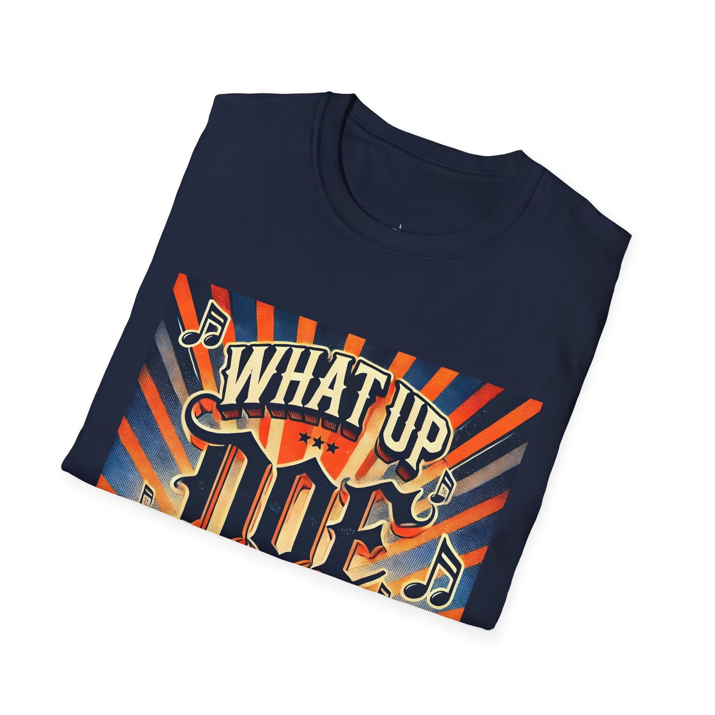 Orange and Navy What Up Doe Unisex Softstyle T-Shirt