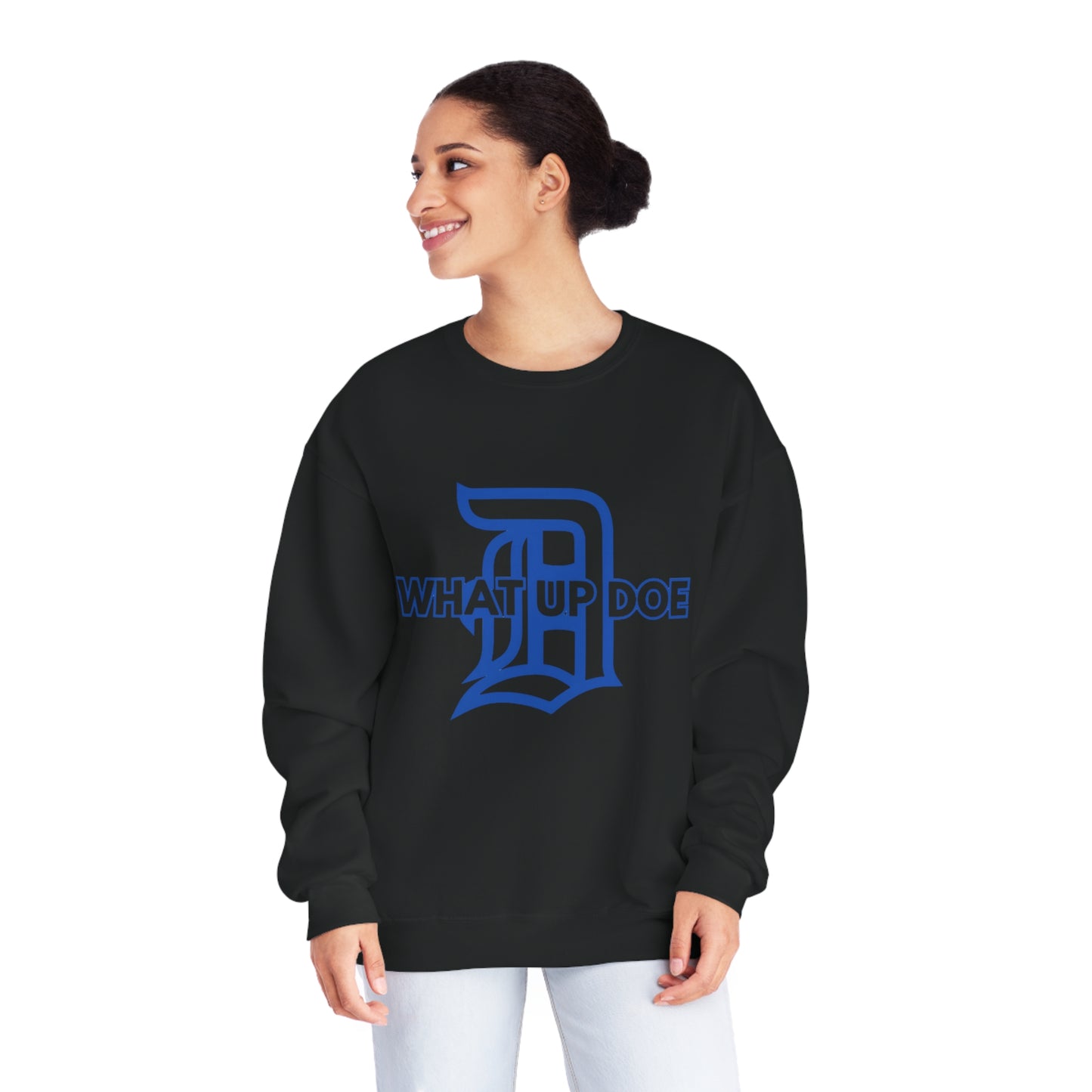 Royal Blue What Up Doe Unisex NuBlend® Crewneck Sweatshirt