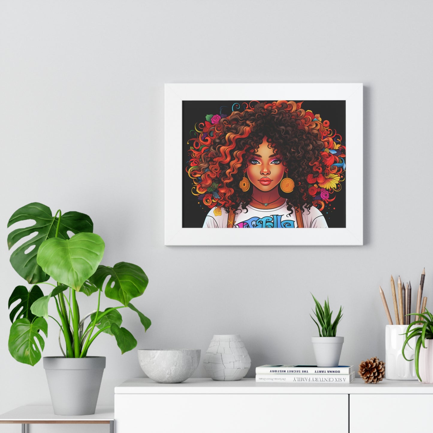 BGM Black Background Framed Horizontal Poster