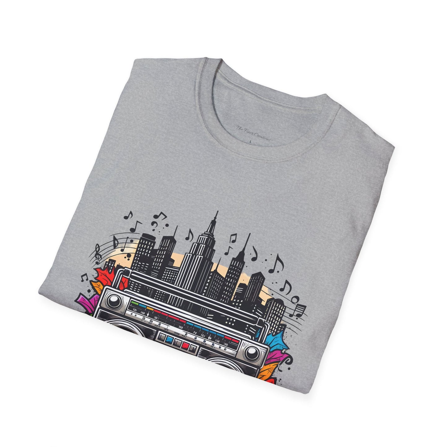 Hip Hop Boom Box Unisex Softstyle T-Shirt