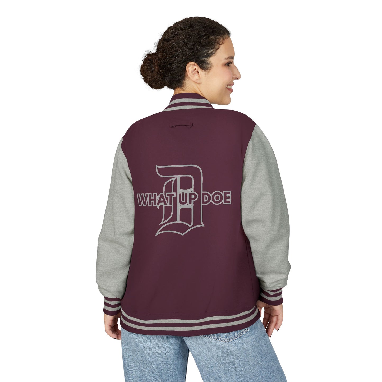 What Up Doe Unisex Heavyweight Letterman Jacket