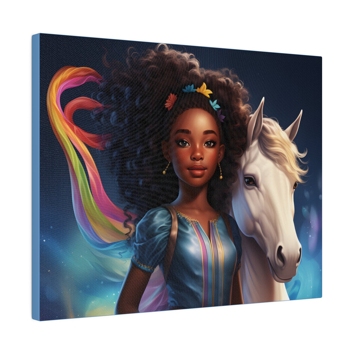 Rainbow Girl Matte Canvas, Stretched, 0.75"