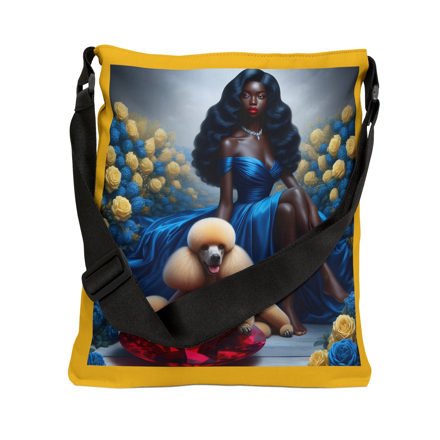 Pretty Poodle Lady Adjustable Tote Bag (AOP)