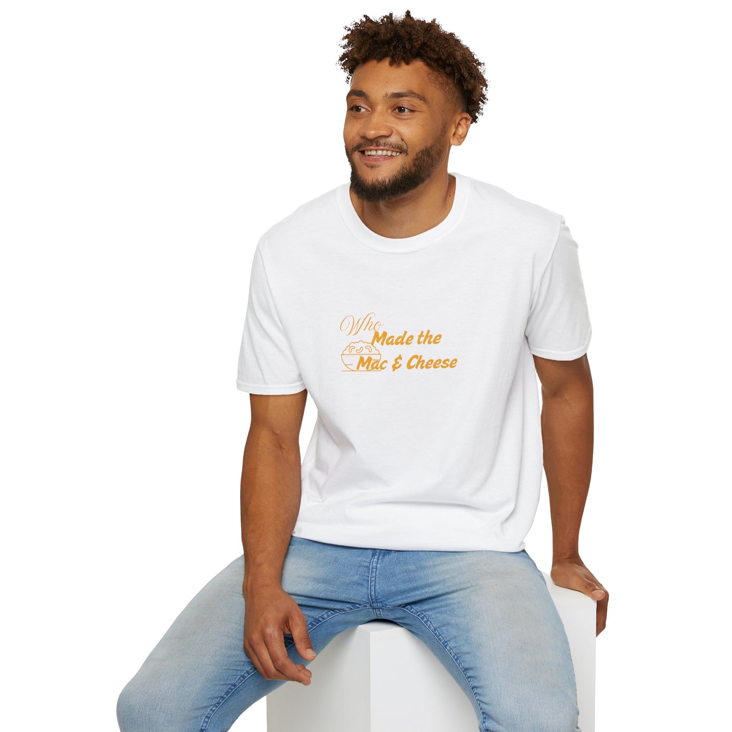 Who Made the Mac & Cheese Unisex Softstyle T-Shirt