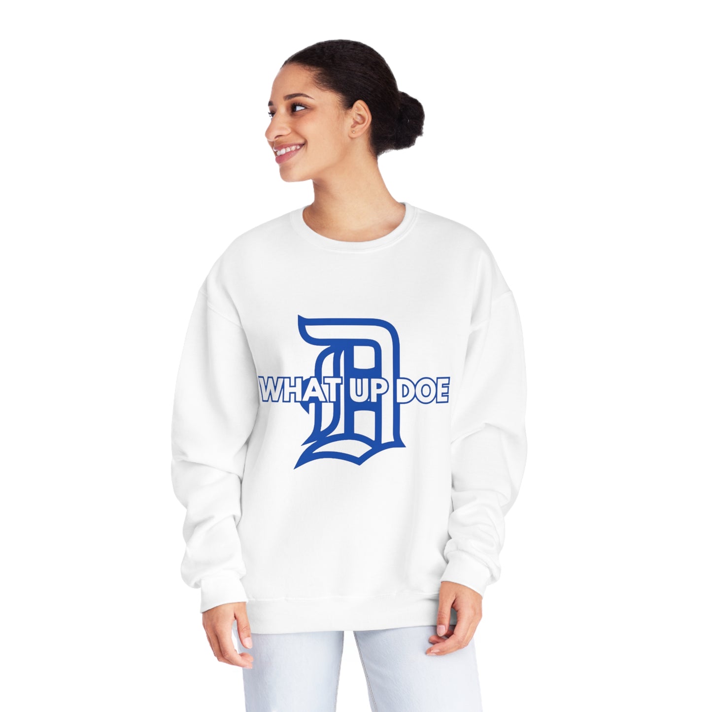 Royal Blue What Up Doe Unisex NuBlend® Crewneck Sweatshirt