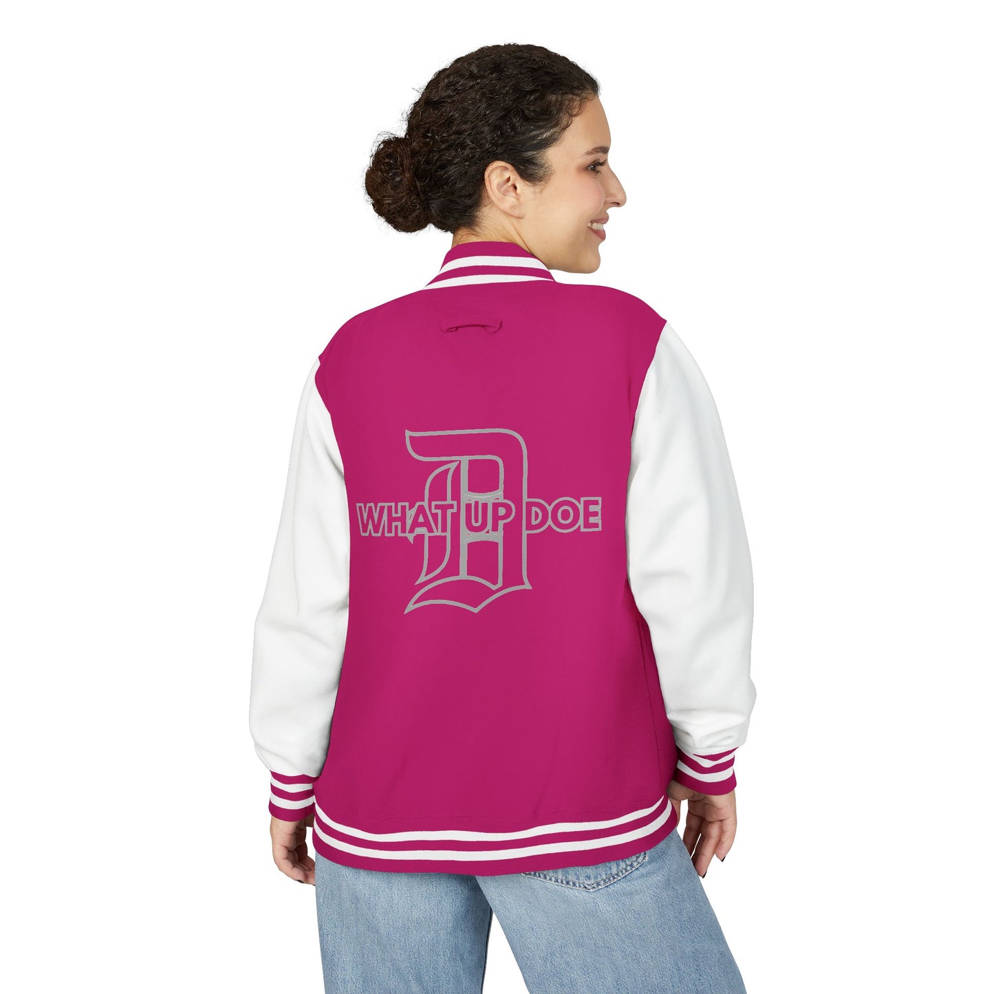 What Up Doe Unisex Heavyweight Letterman Jacket