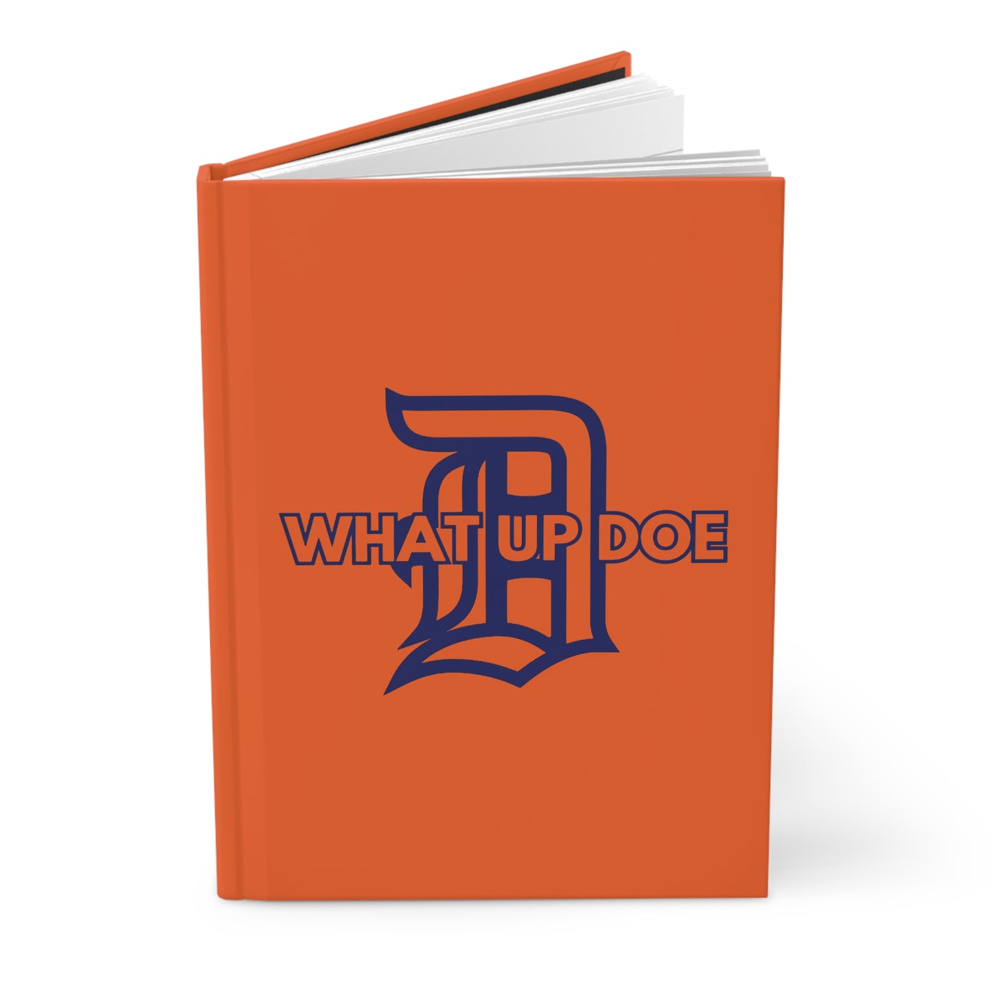 Navy Blue and Orange Hardcover Journal Matte