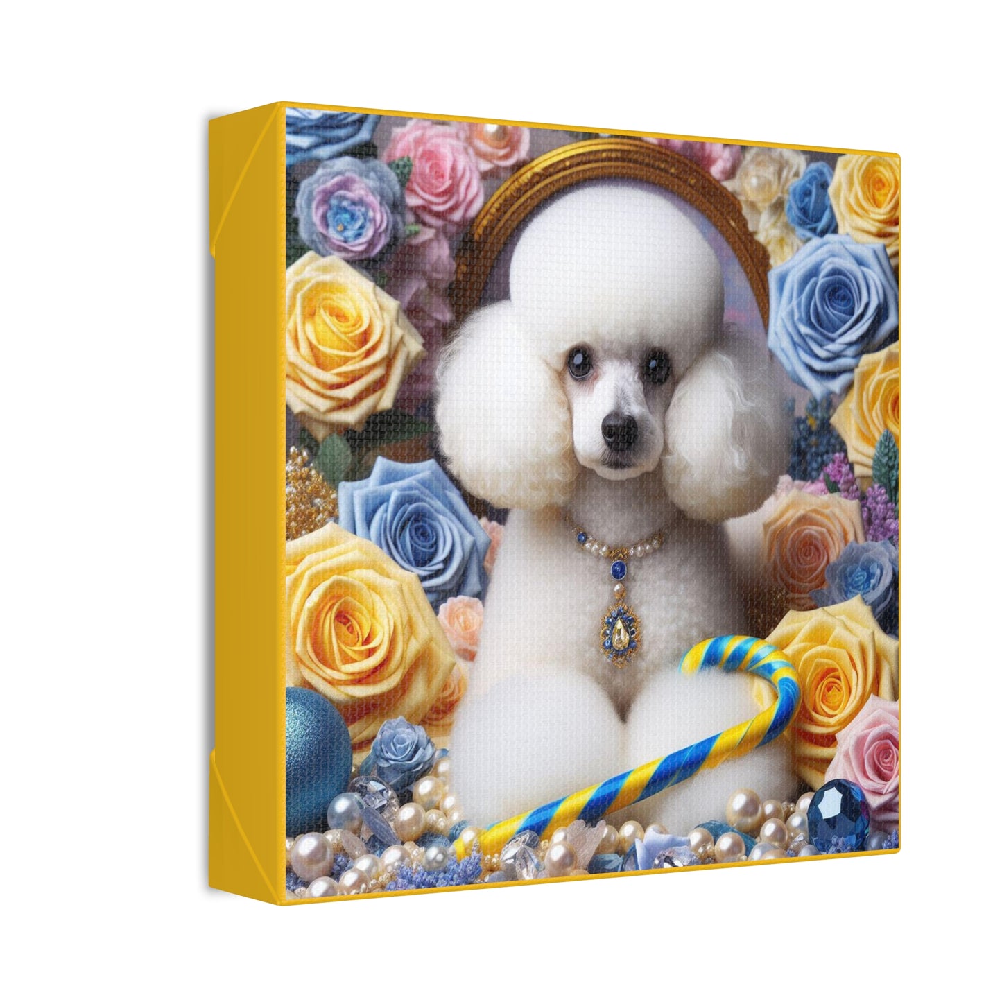 Pretty Poodle Polyester Canvas