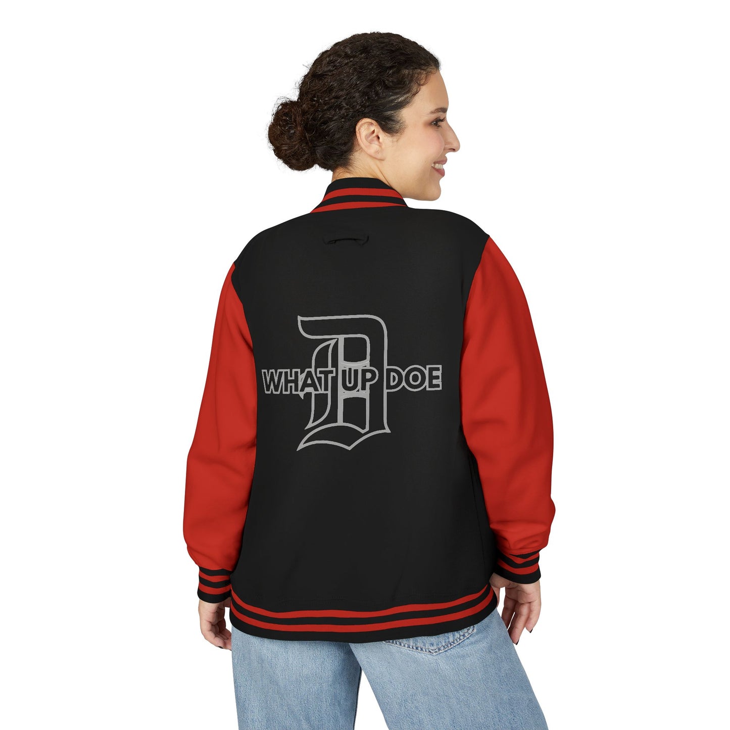 What Up Doe Unisex Heavyweight Letterman Jacket