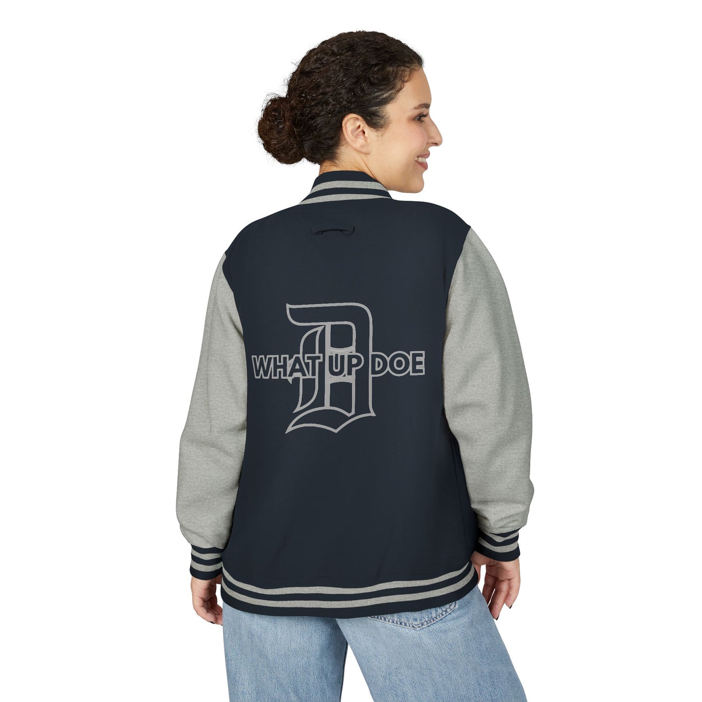 What Up Doe Unisex Heavyweight Letterman Jacket