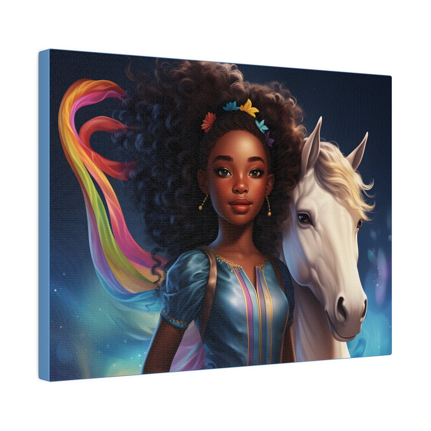Rainbow Girl Matte Canvas, Stretched, 0.75"