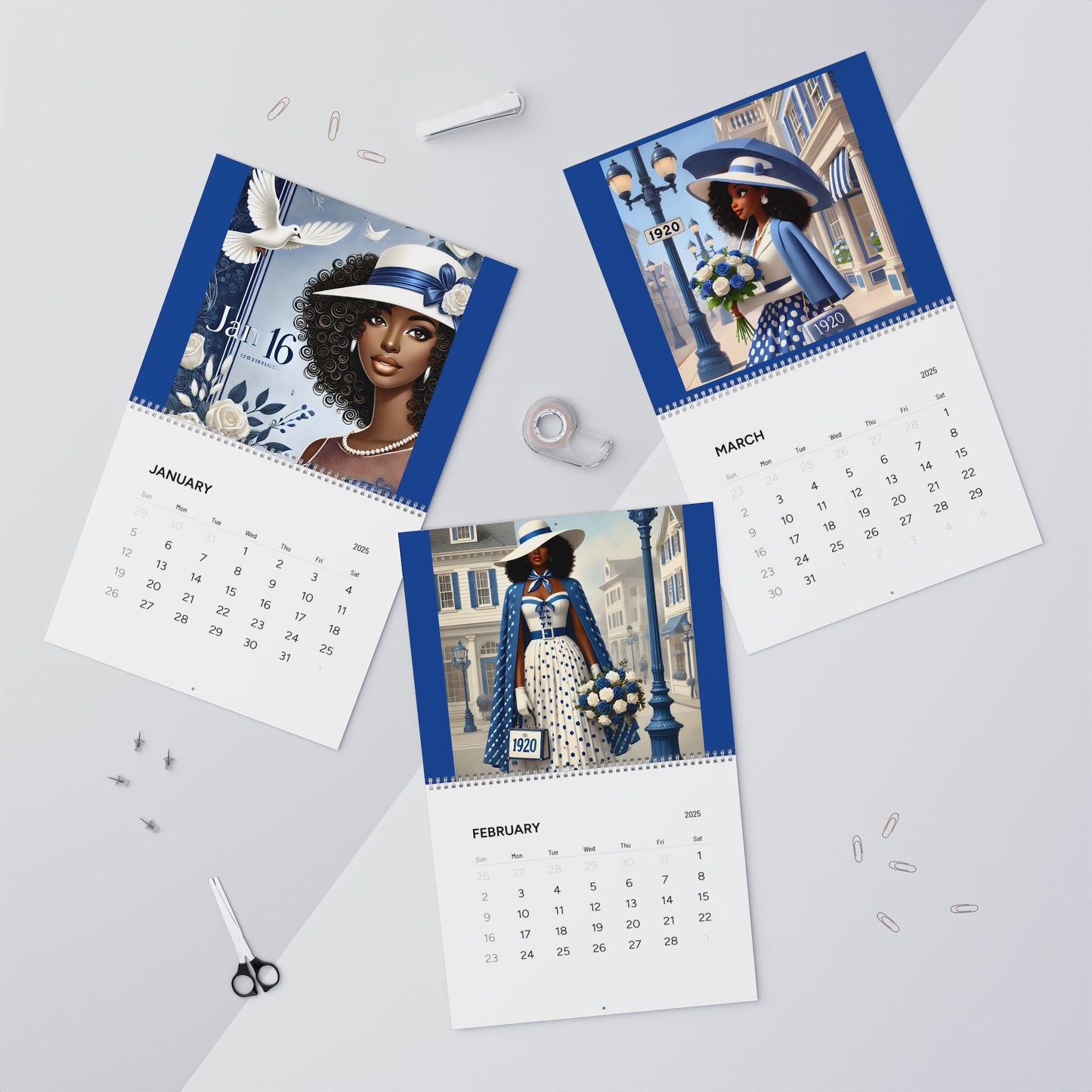 Finer Wall Calendar 2025