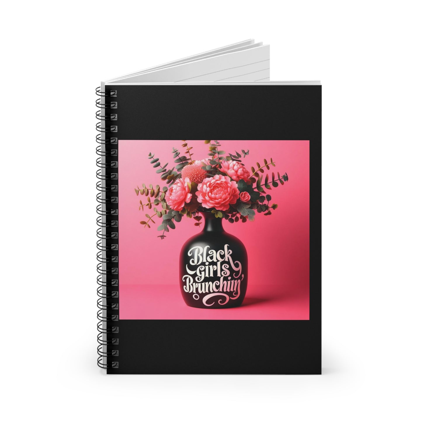 Black Girl Brunchin Spiral Notebook - Ruled Line