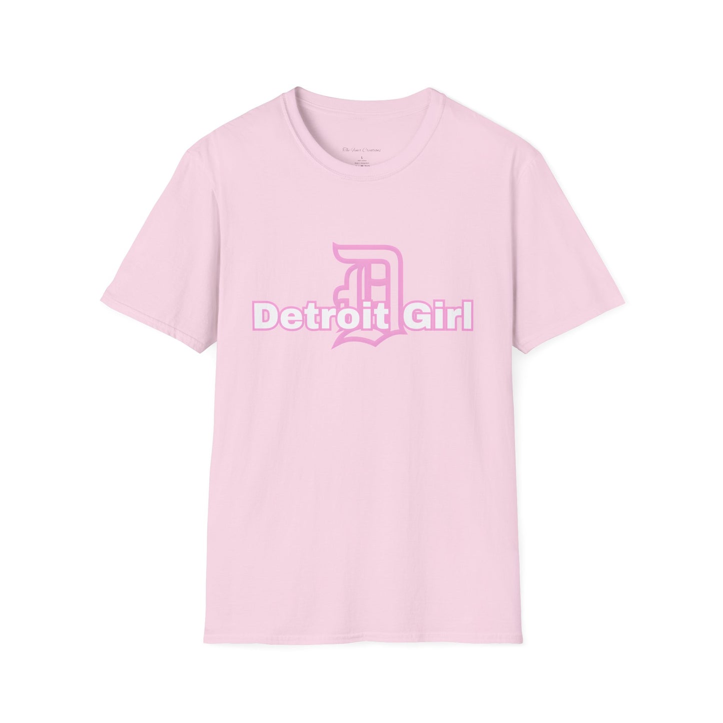 Detroit Girl Unisex Softstyle T-Shirt | Casual Fashion for Detroit Lovers, Gift for Birthdays, Holidays, and Celebrations