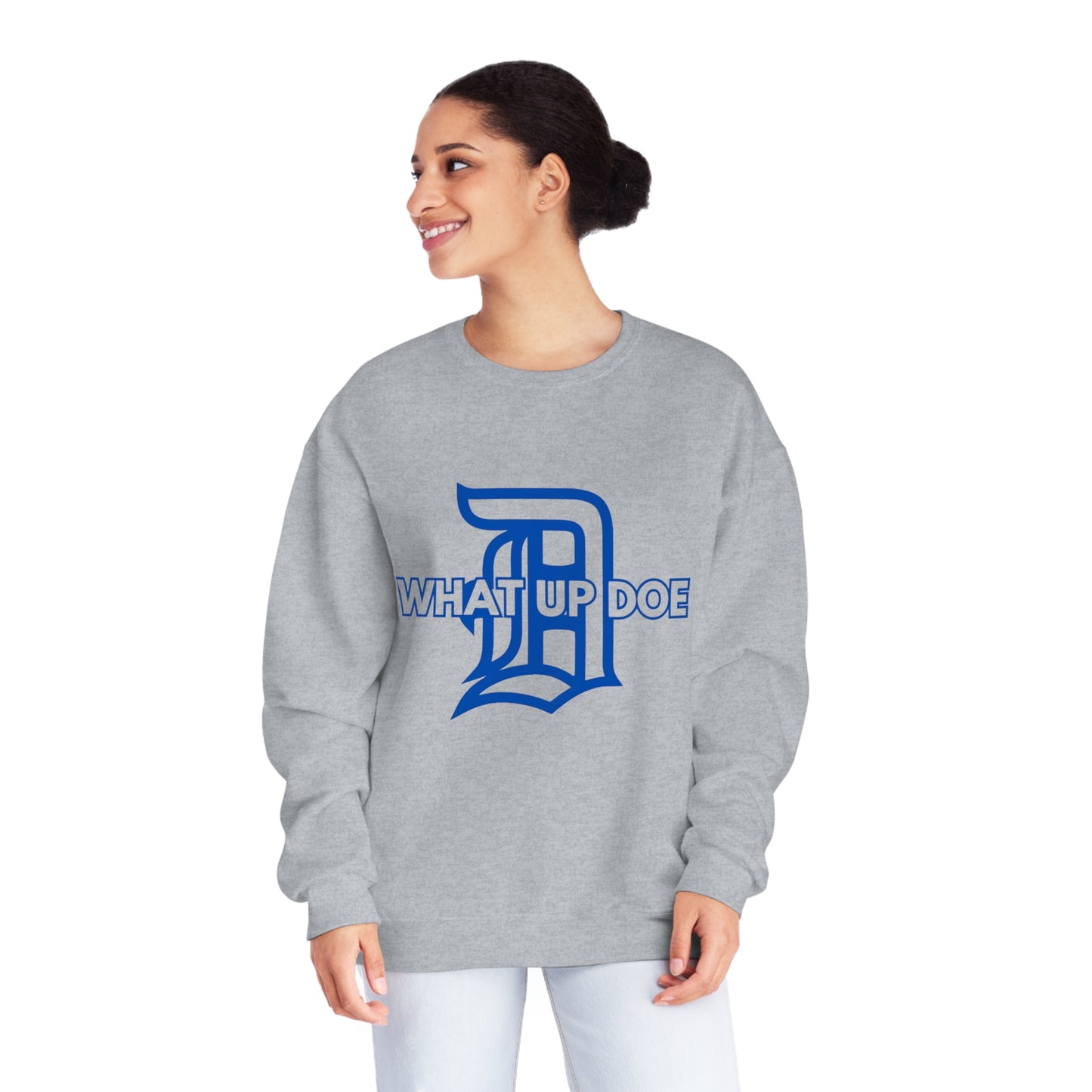 Royal Blue What Up Doe Unisex NuBlend® Crewneck Sweatshirt