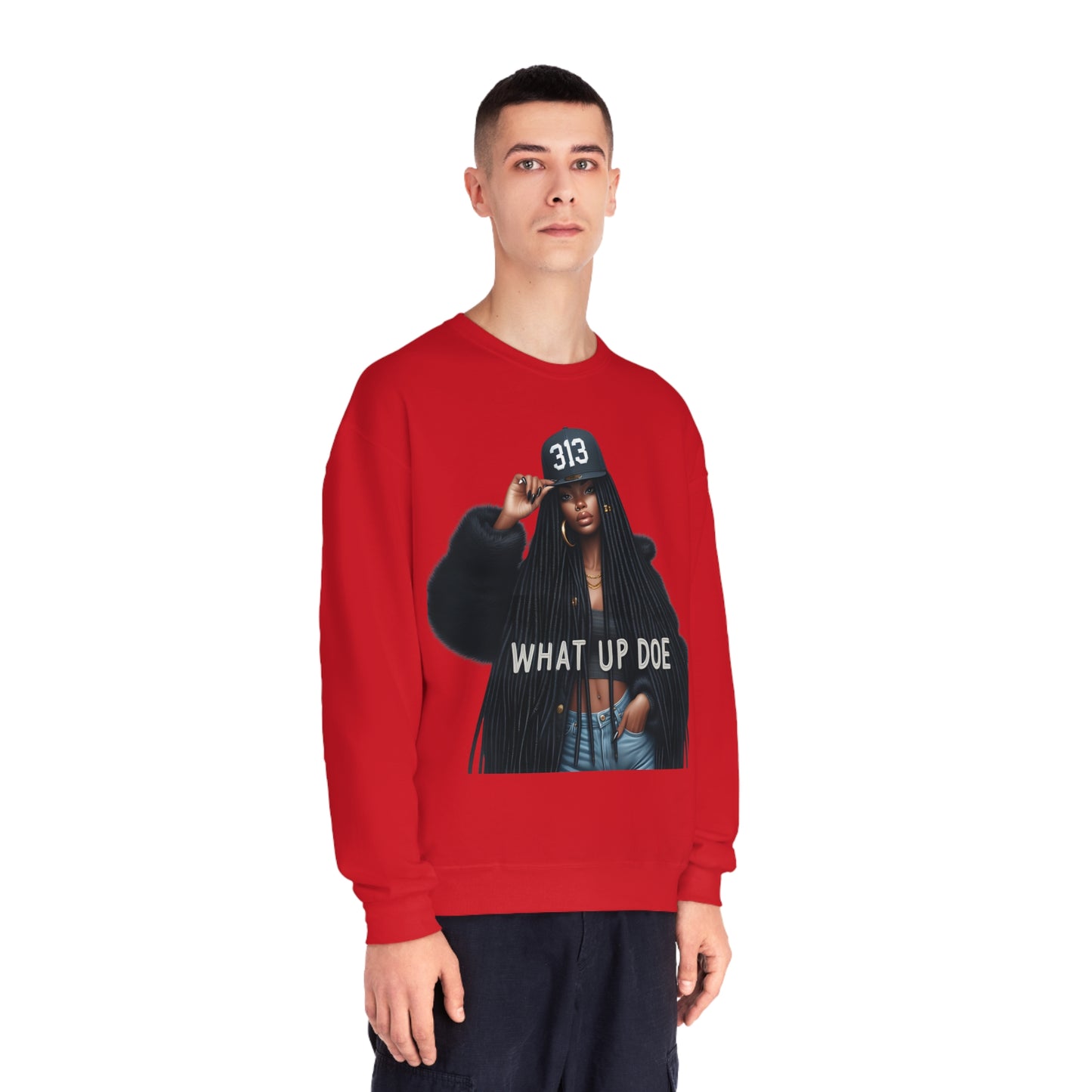 313 What Up Doe Unisex NuBlend® Crewneck Sweatshirt