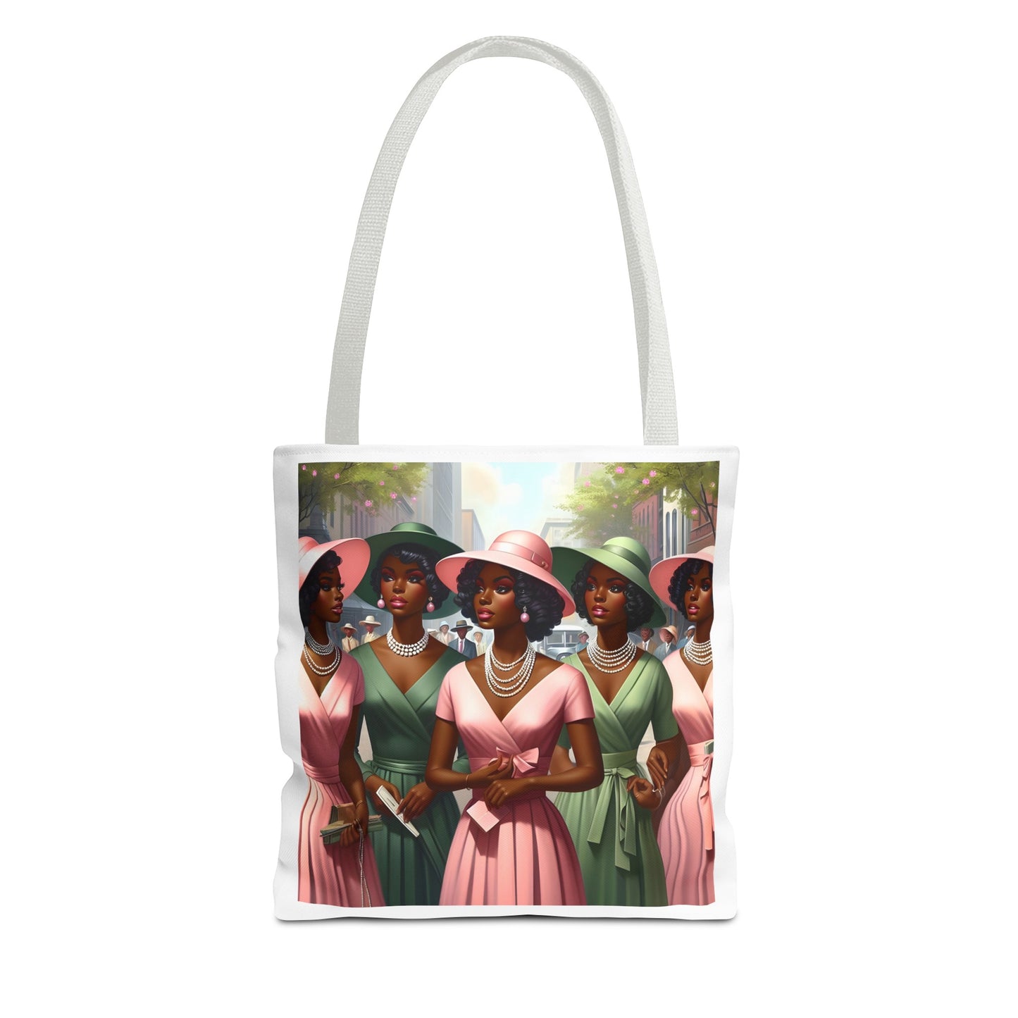 Five Pretty Ladies Tote Bag (AOP)