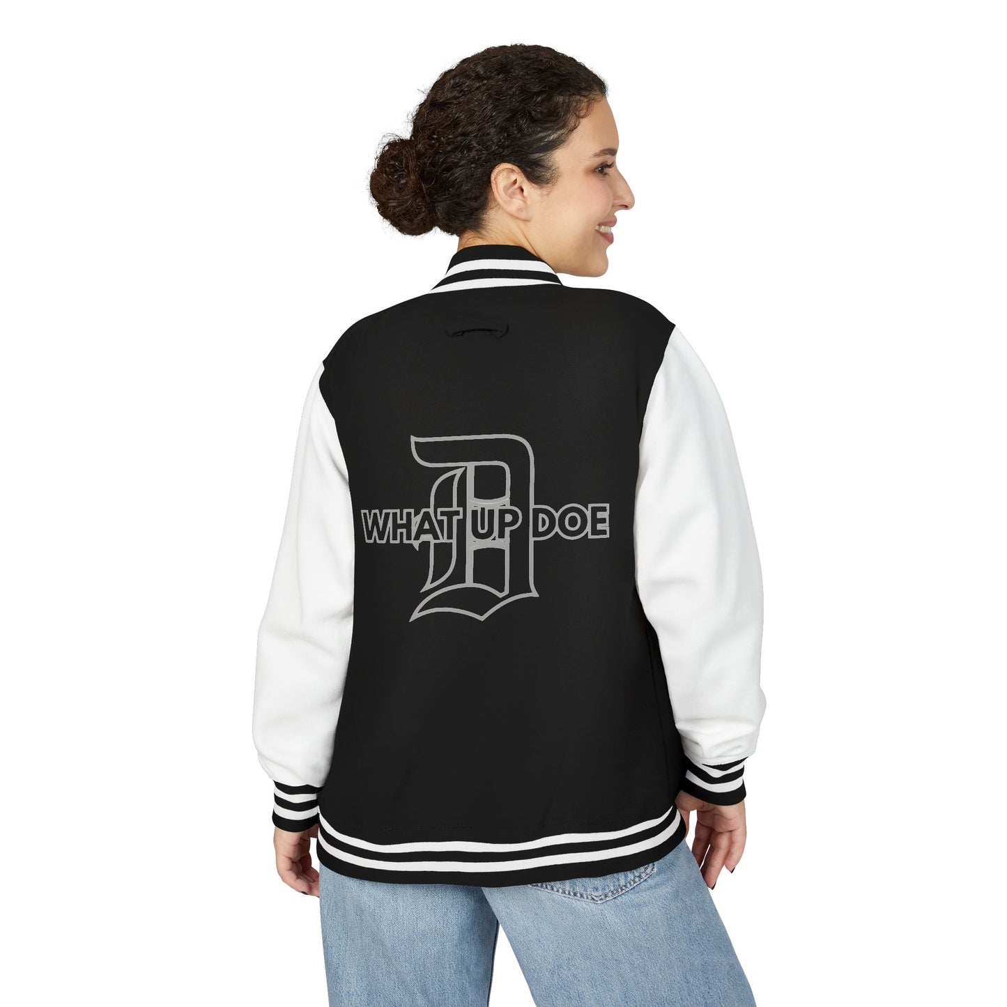 What Up Doe Unisex Heavyweight Letterman Jacket