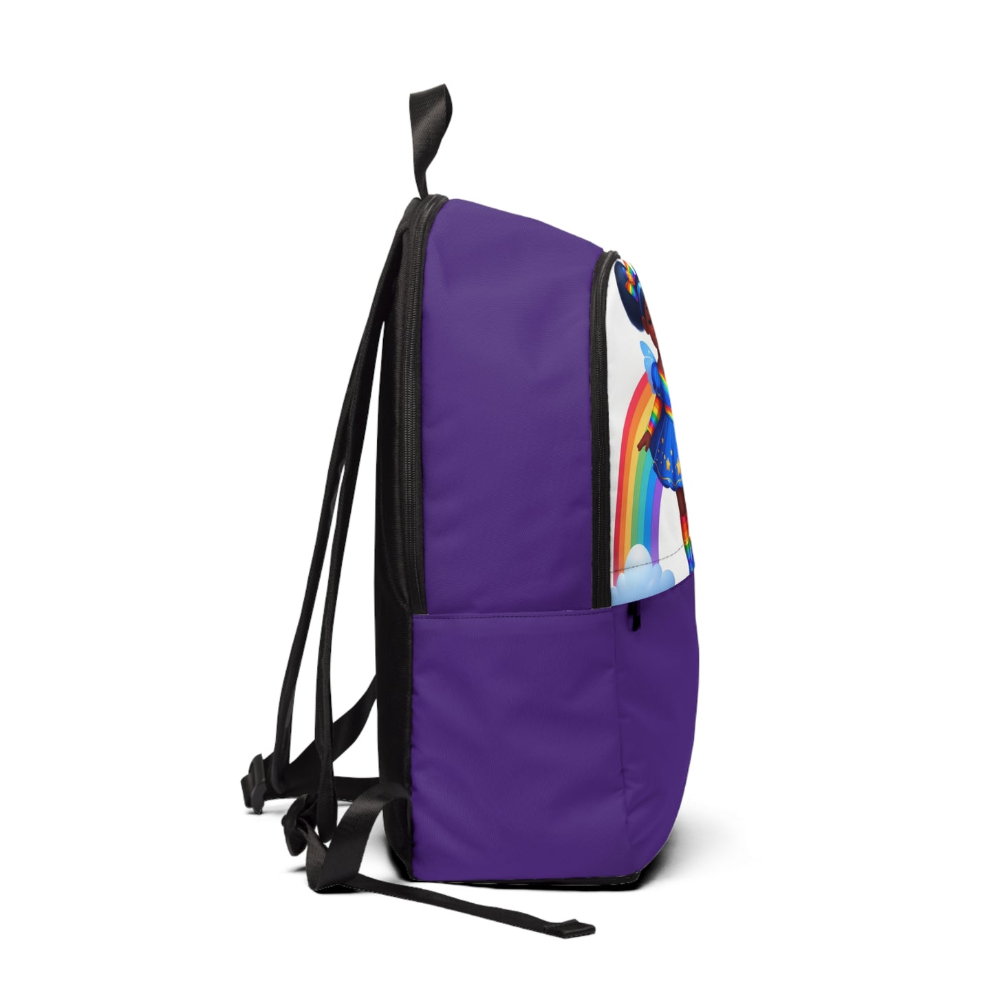 Rainbow Girl Purple Fabric Backpack