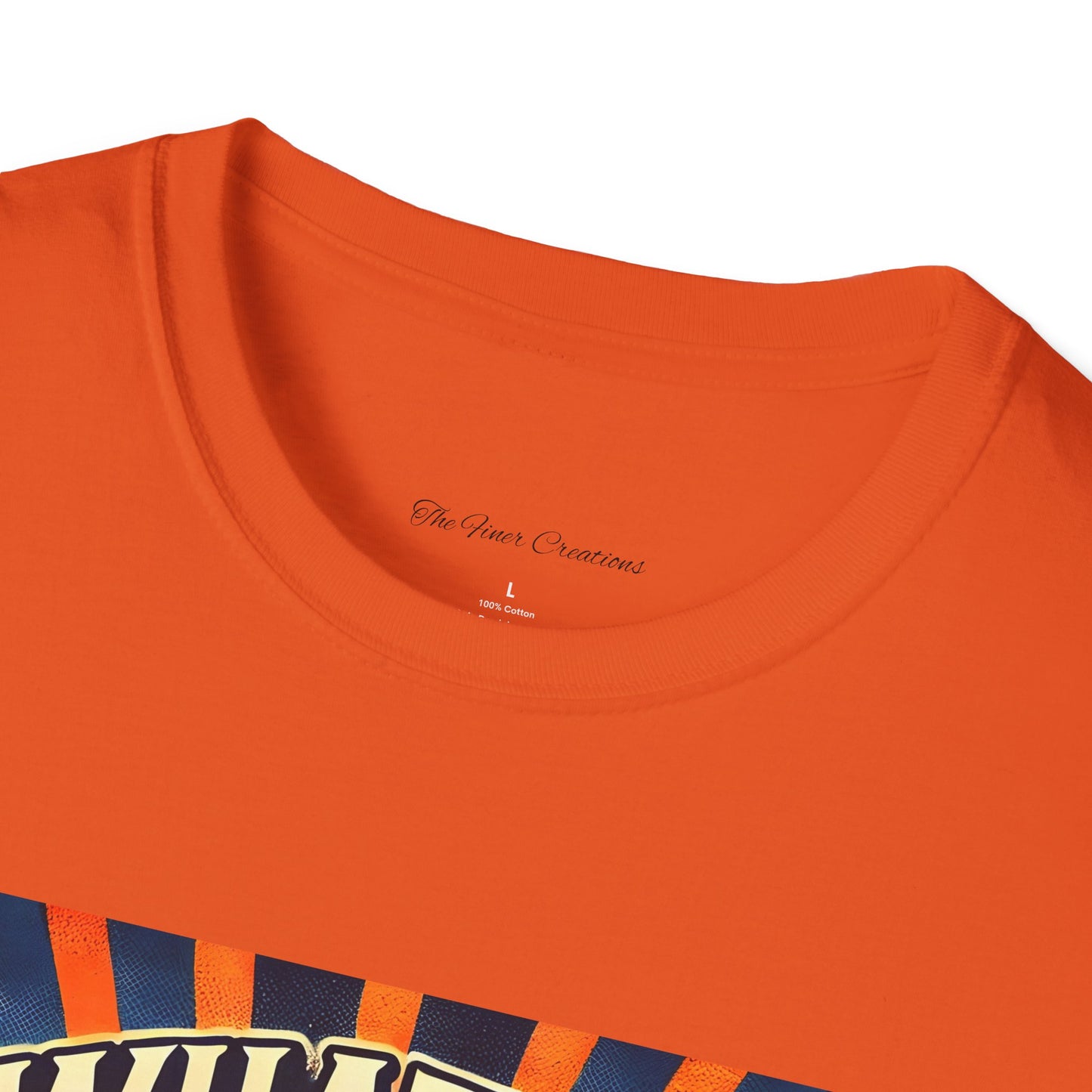 Orange and Navy What Up Doe Unisex Softstyle T-Shirt