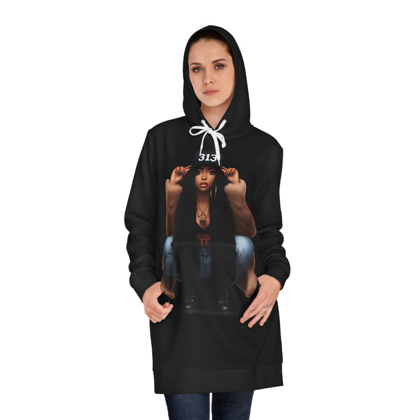 313 Women's Hoodie Dress (AOP)