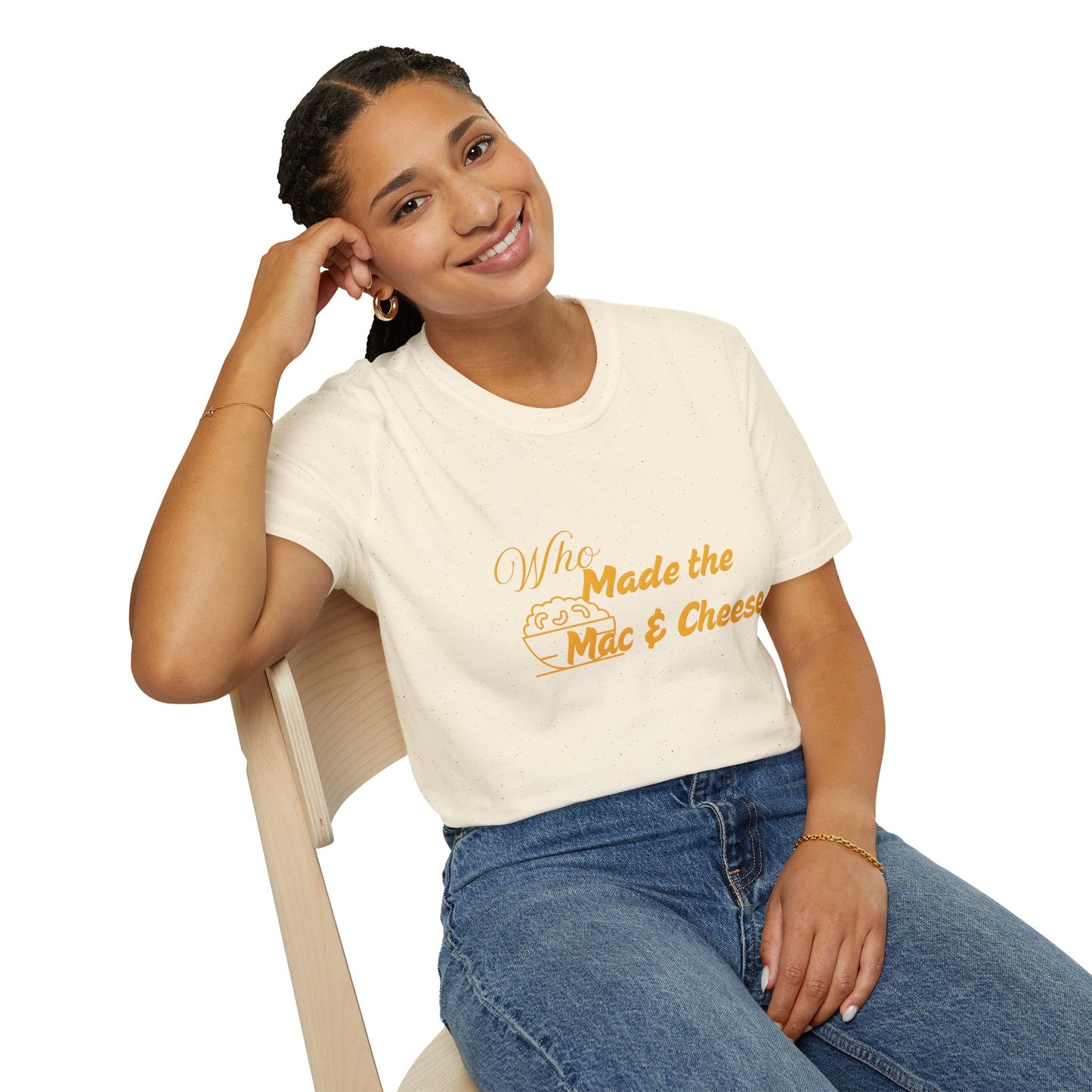 Who Made the Mac & Cheese Unisex Softstyle T-Shirt