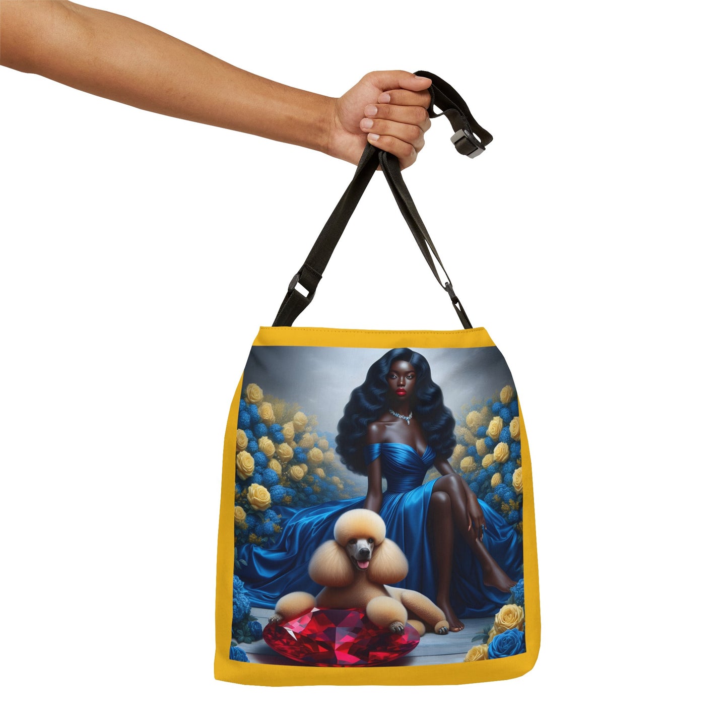Pretty Poodle Lady Adjustable Tote Bag (AOP)