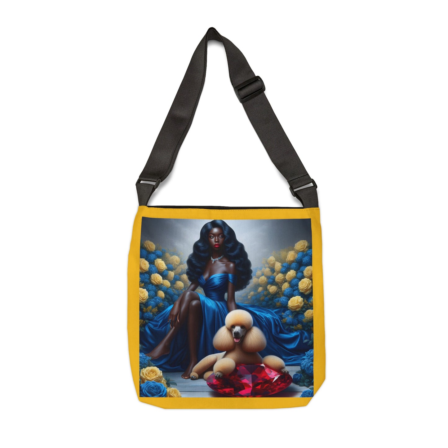 Pretty Poodle Lady Adjustable Tote Bag (AOP)