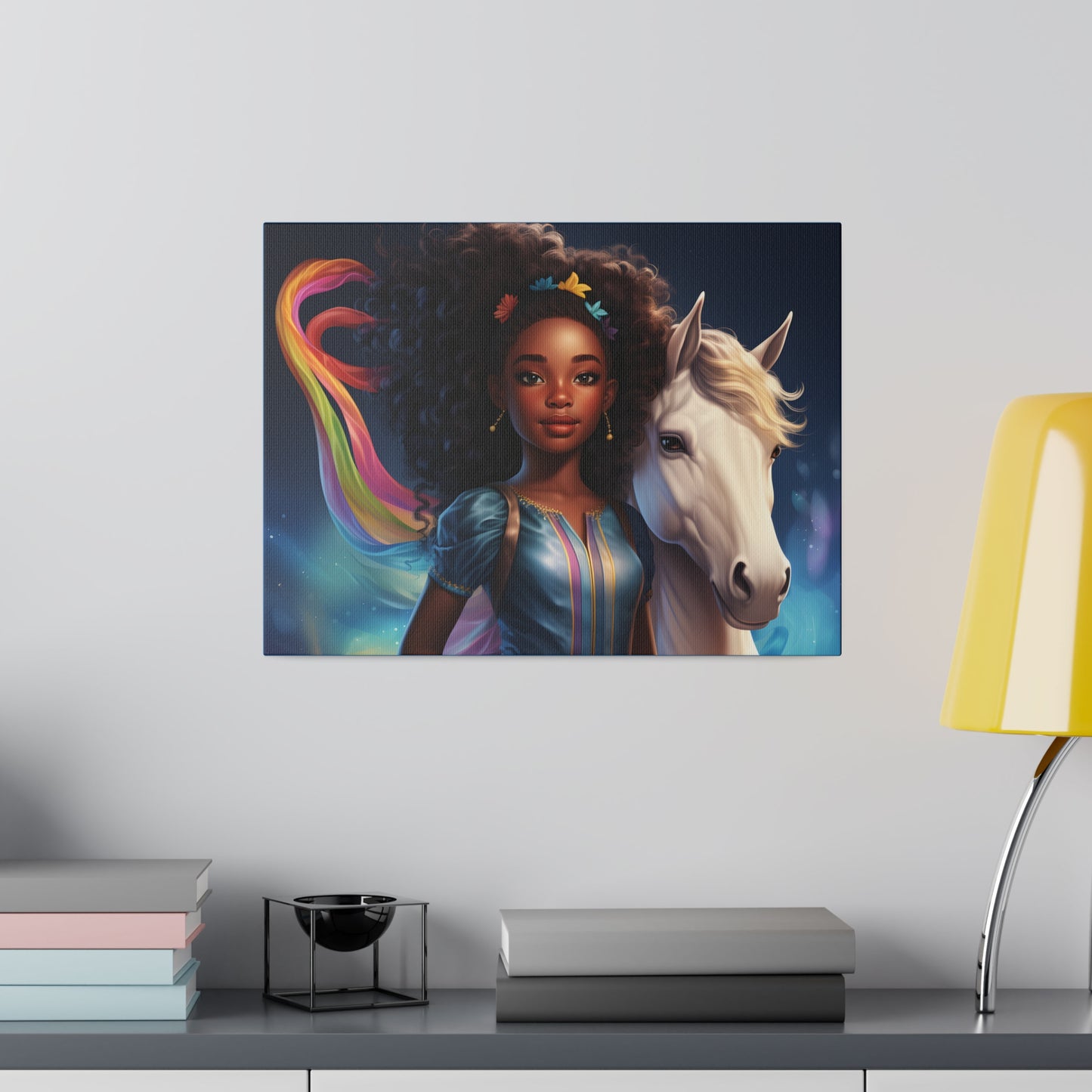 Rainbow Girl Matte Canvas, Stretched, 0.75"