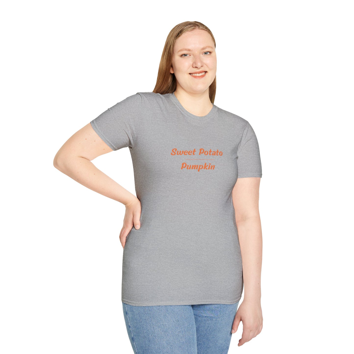 Sweet Potato over Pumpkin Unisex Softstyle T-Shirt
