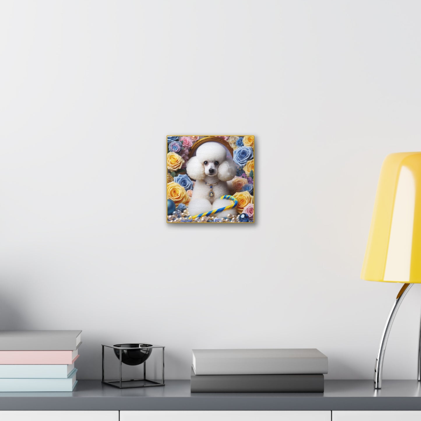 Pretty Poodle Polyester Canvas