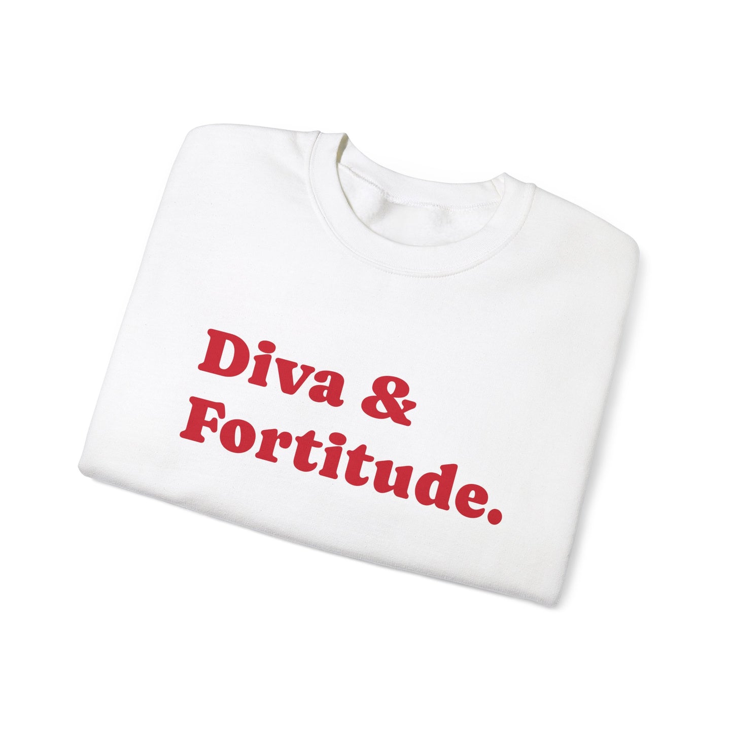 Diva & Fortitude Red Unisex Heavy Blend™ Crewneck Sweatshirt