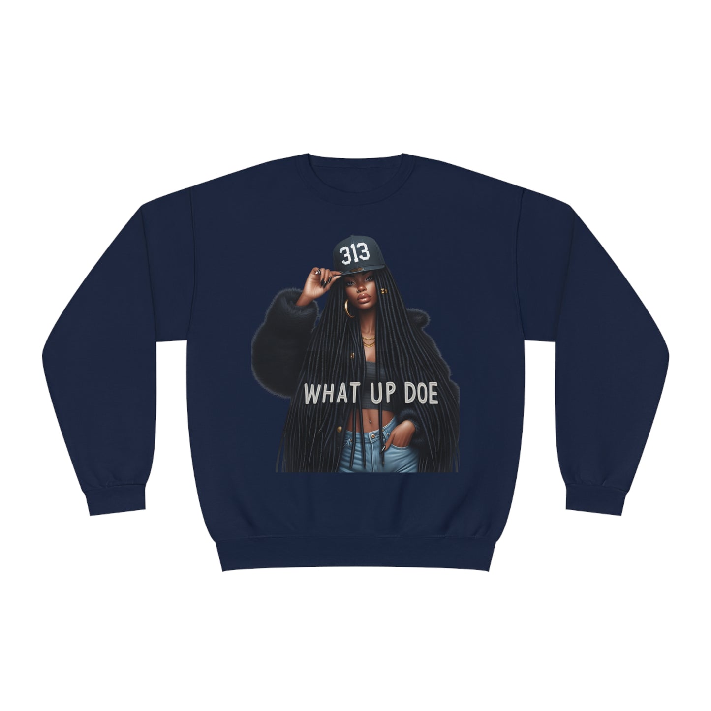 313 What Up Doe Unisex NuBlend® Crewneck Sweatshirt