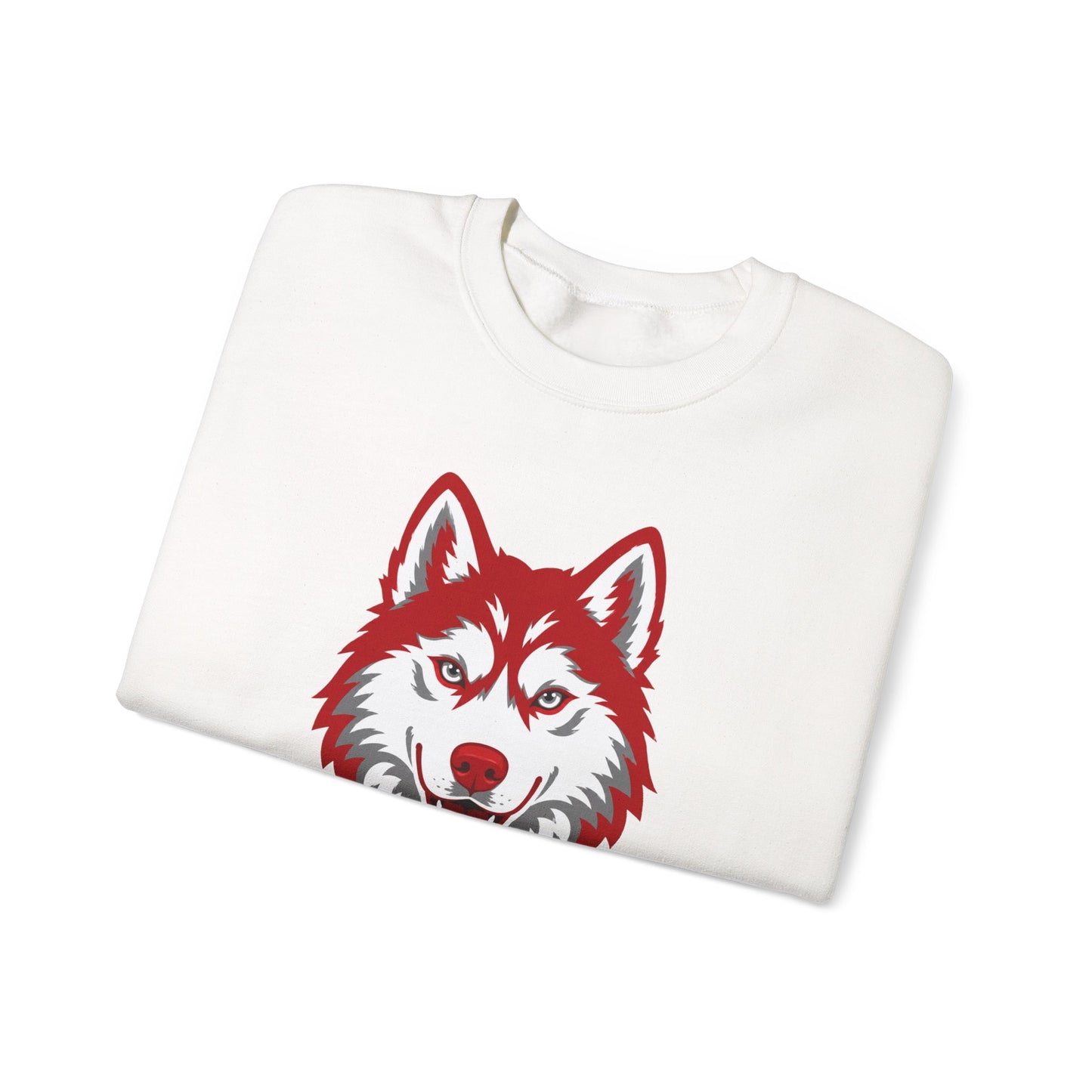 Husky Crest Crewneck Sweatshirt — "Redford" Retro Script