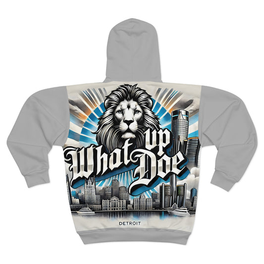 What Up Doe Lions Unisex Zip Hoodie (AOP)