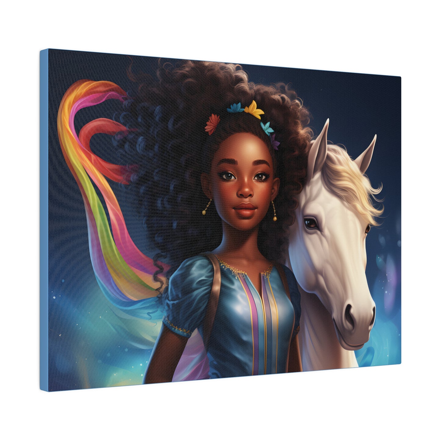 Rainbow Girl Matte Canvas, Stretched, 0.75"