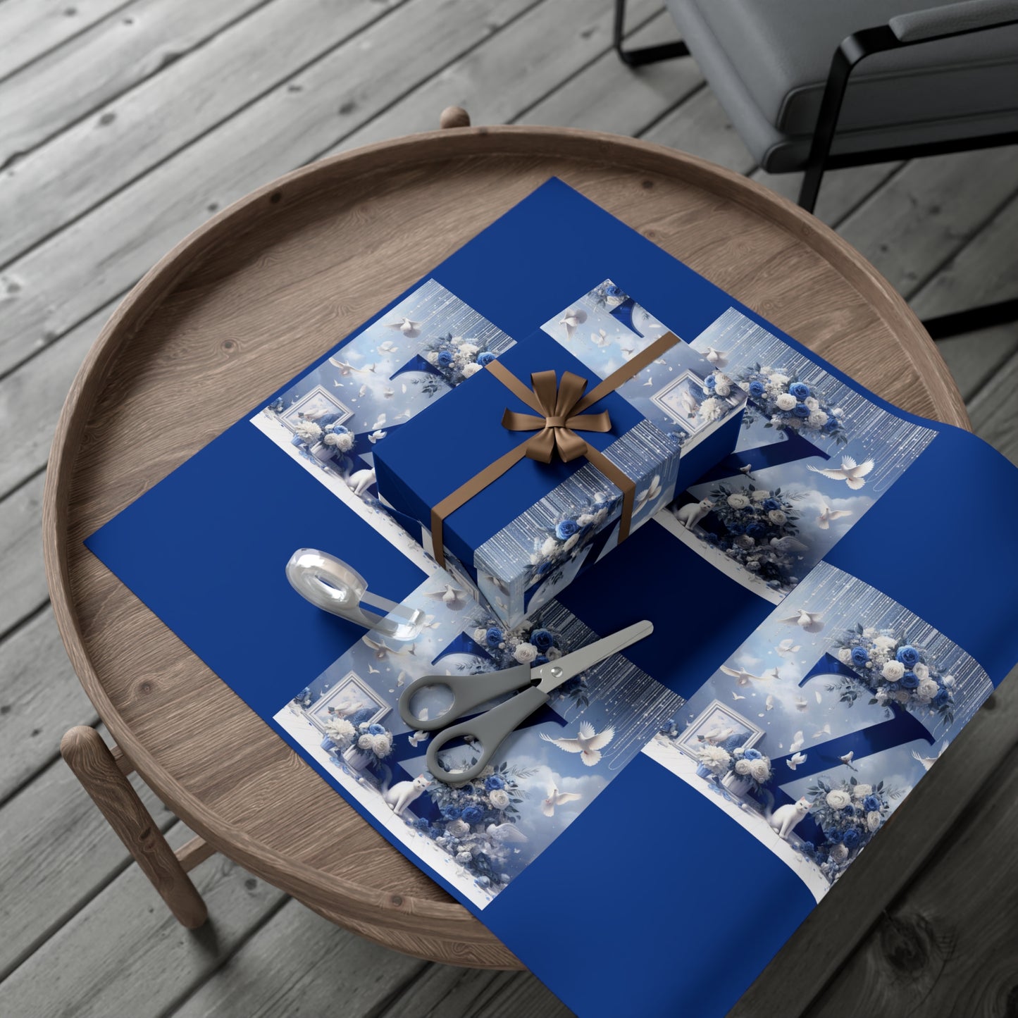 Blue Z Gift Wrap Papers