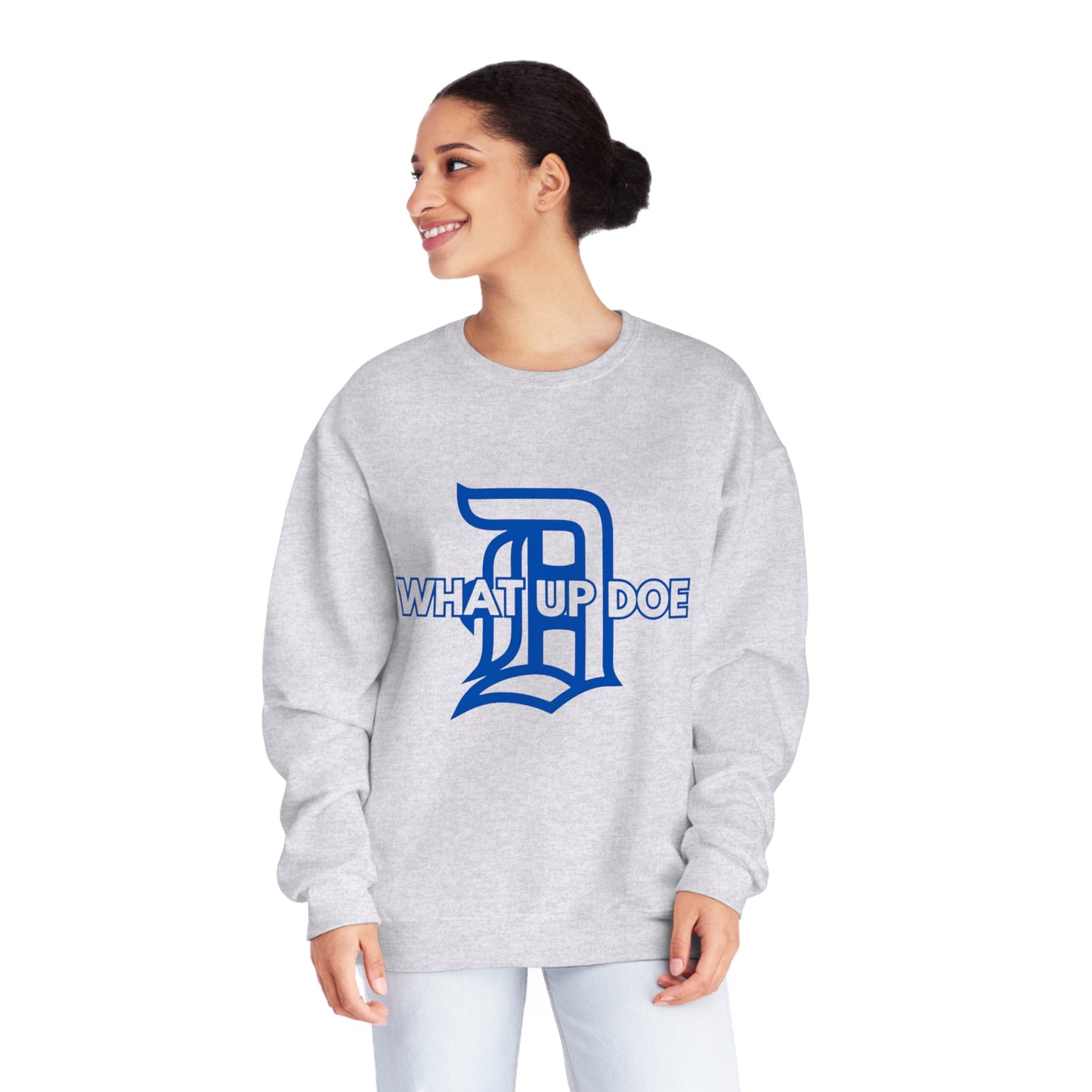 Royal Blue What Up Doe  Unisex NuBlend® Crewneck Sweatshirt