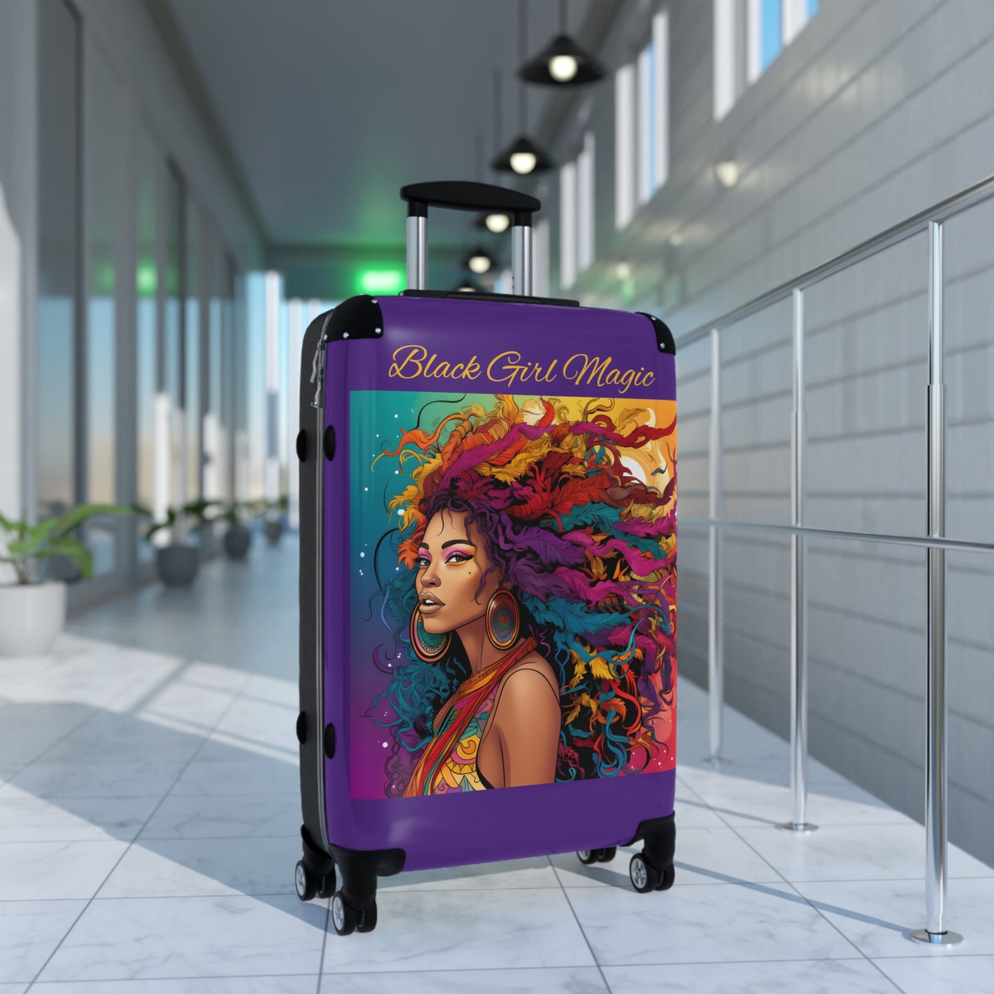 Purple BGM Medium Suitcase