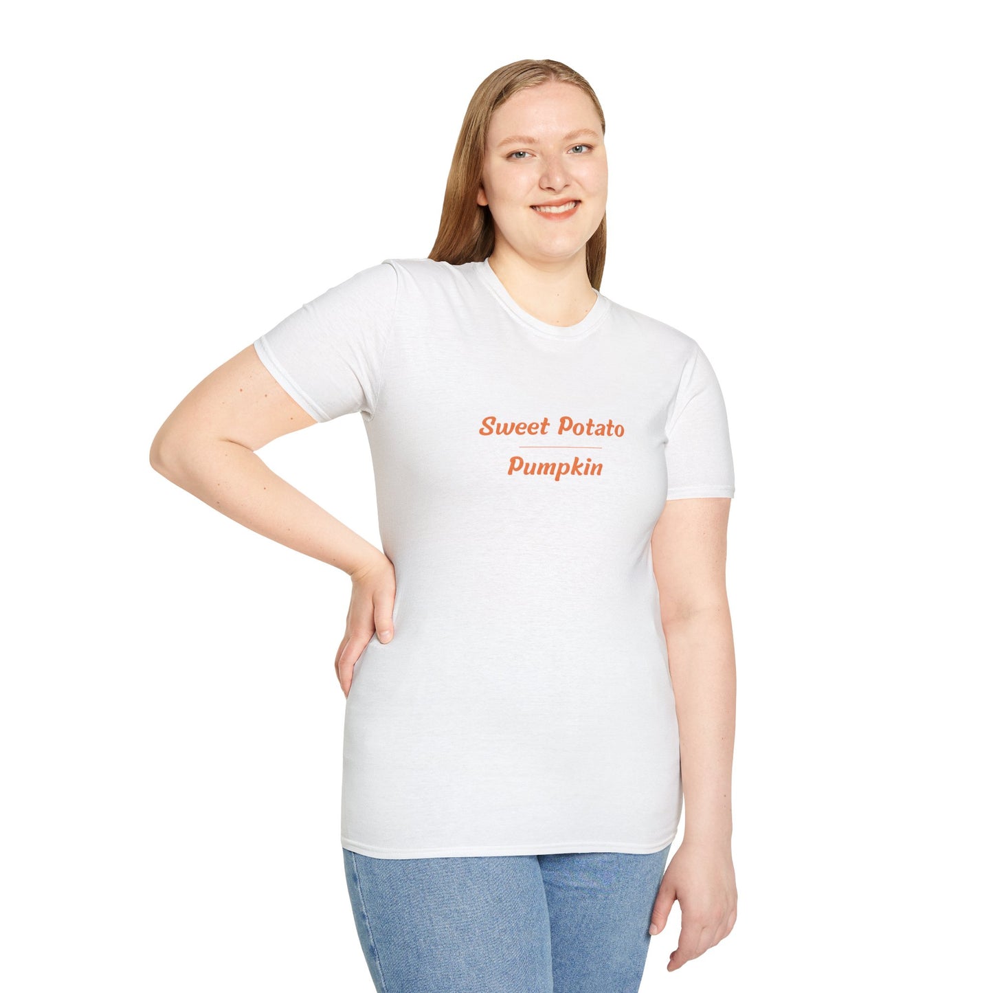 Sweet Potato over Pumpkin Unisex Softstyle T-Shirt